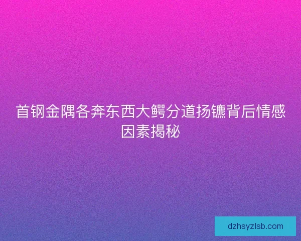 首钢金隅各奔东西大鳄分道扬镳背后情感因素揭秘 首钢金隅各奔东西大鳄分道扬镳背后情感因素揭秘